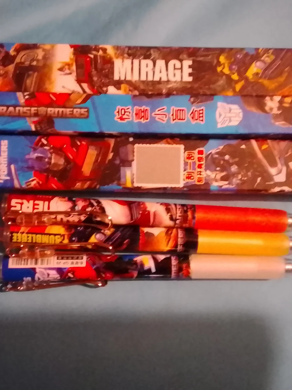 Transformers Destiny Battle Series Retractable Gel Pen Set Of 3